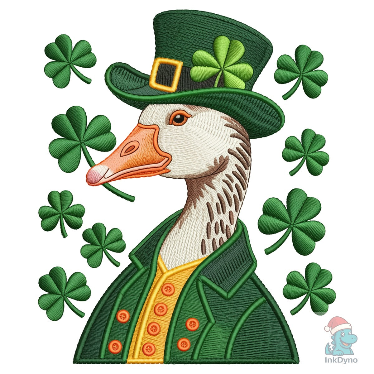 St Patrick's Day Goose Coquette Bow