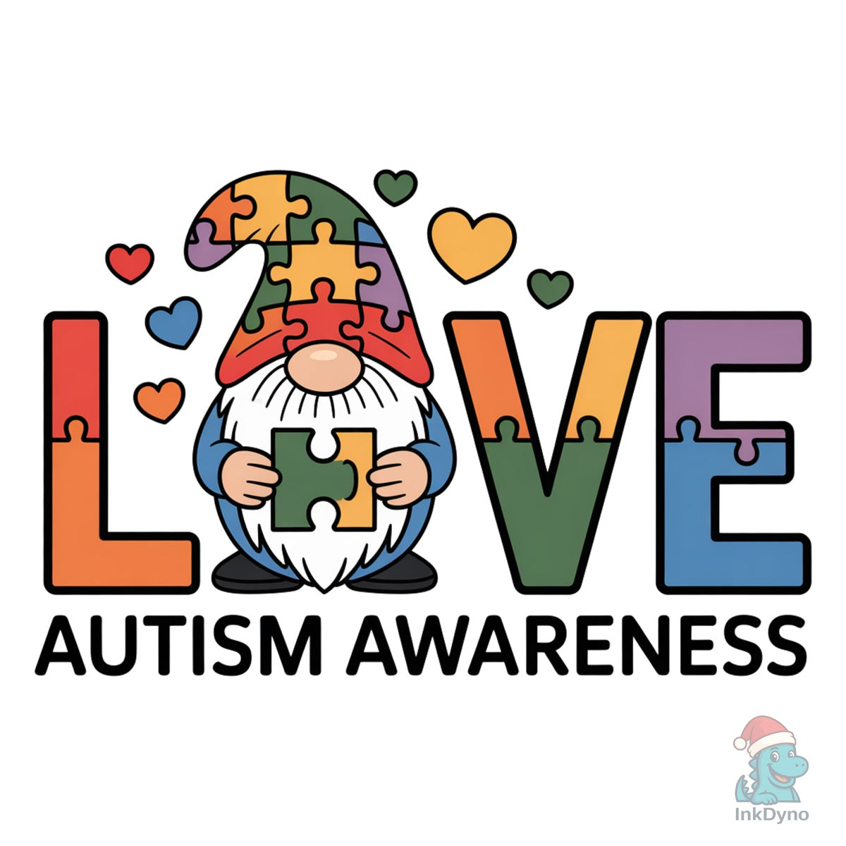 Love Autism Awareness Autism Gnome