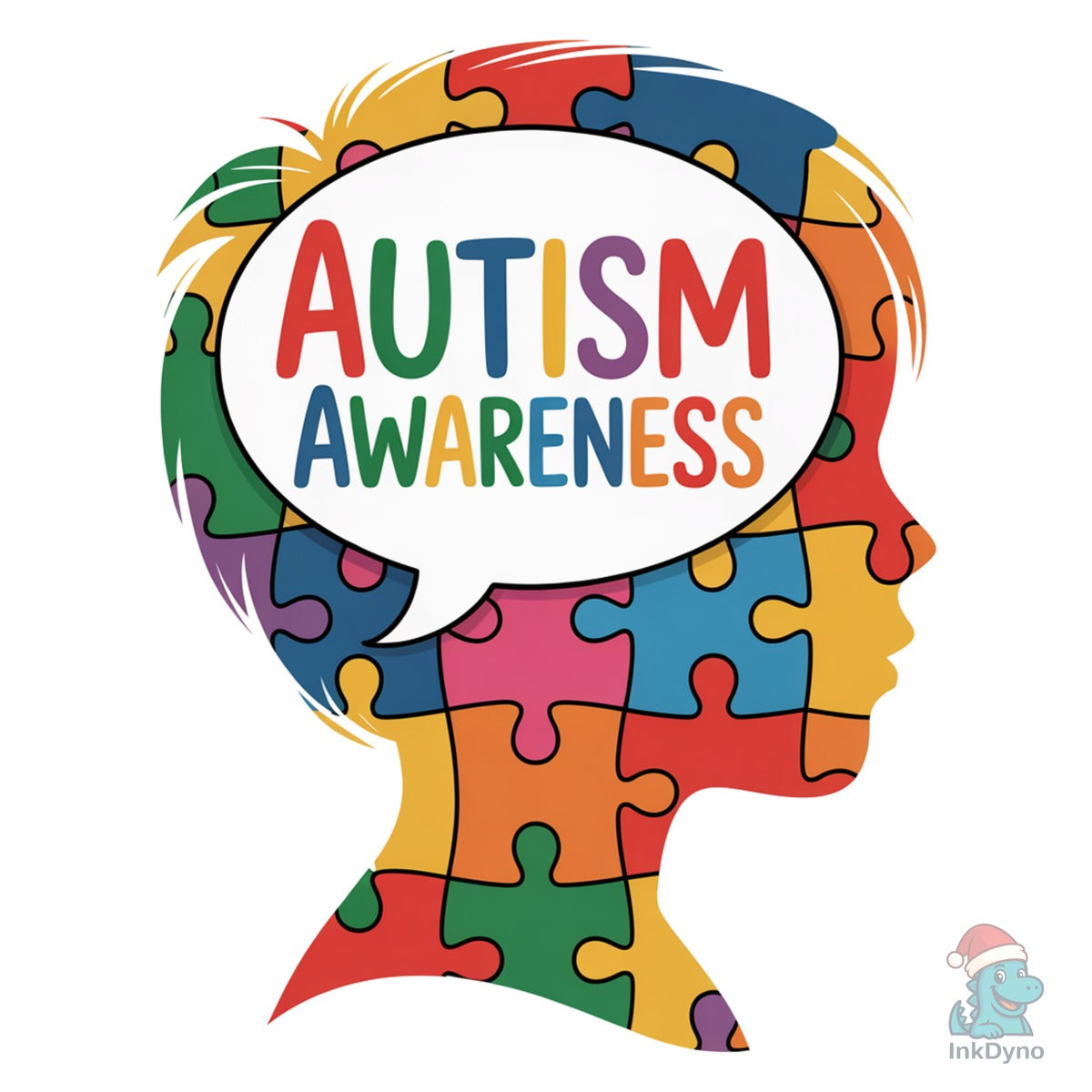 Autism Awareness Puzzle Head Autism