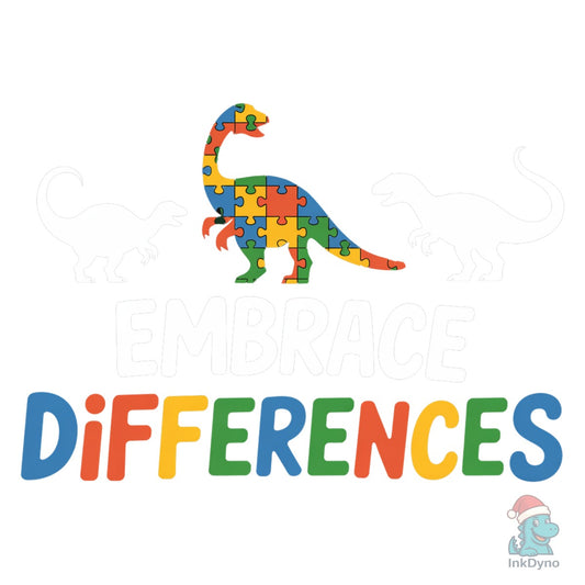 Embrace Differences Dinosaur - DTF Transfer