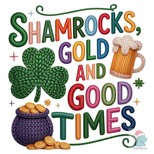 Shamrocks Gold & Good Times - DTF Transfer