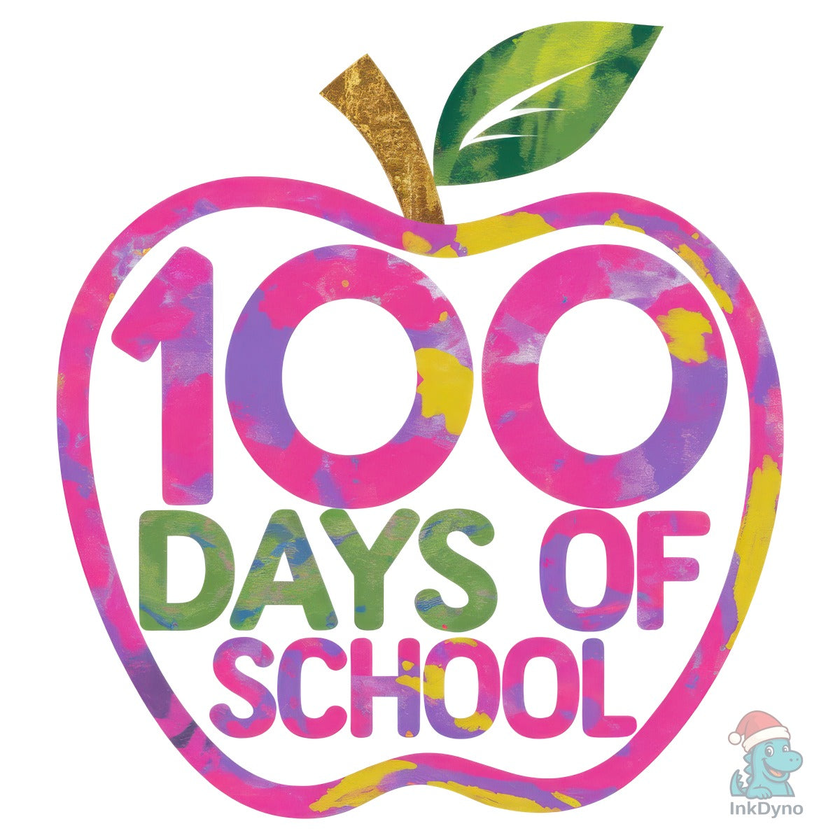 100 Days of School Teacher Apple