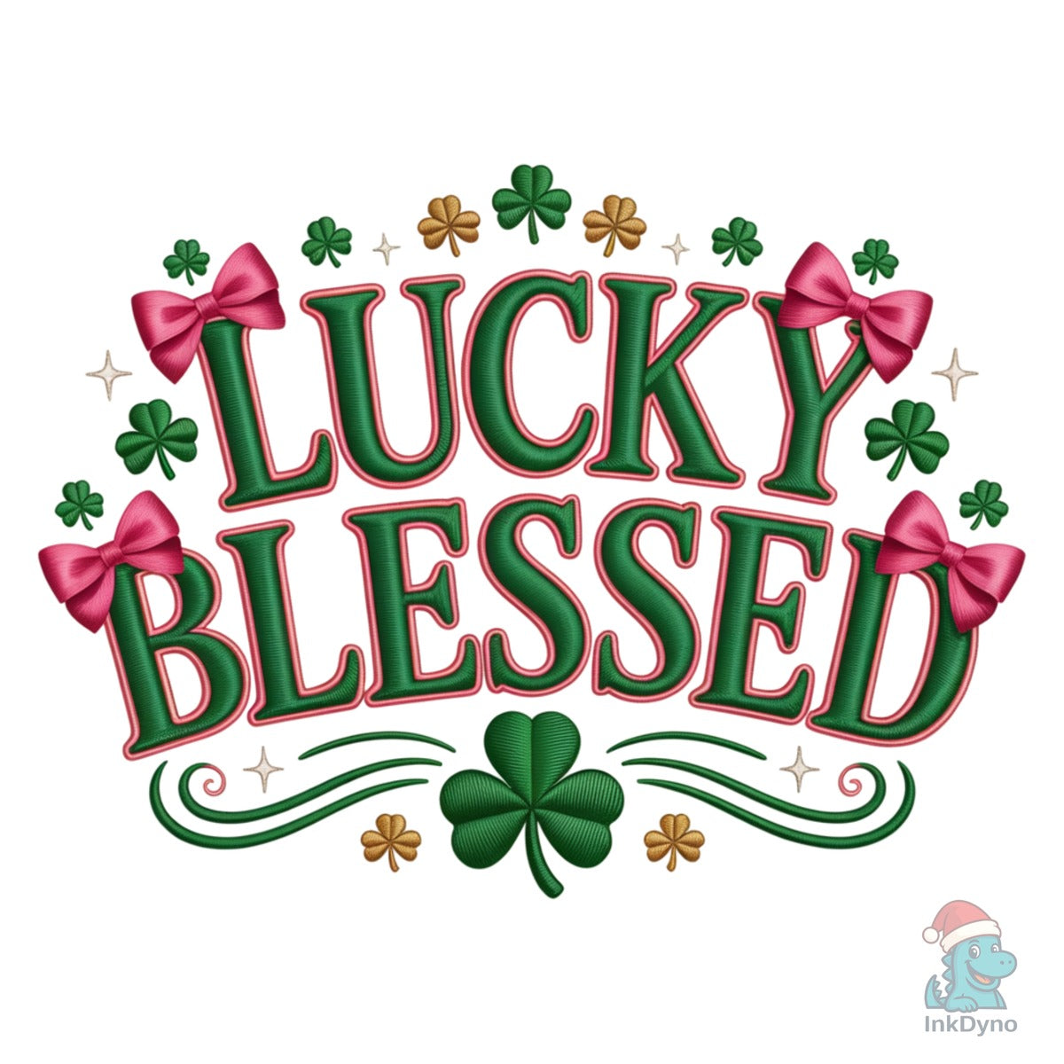 Knitted Lucky & Blessed Shamrock