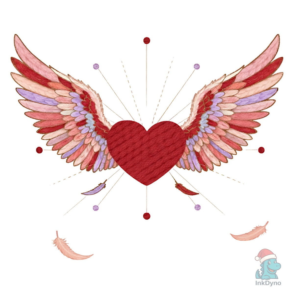 Angel Wings Heart Design Set of 2