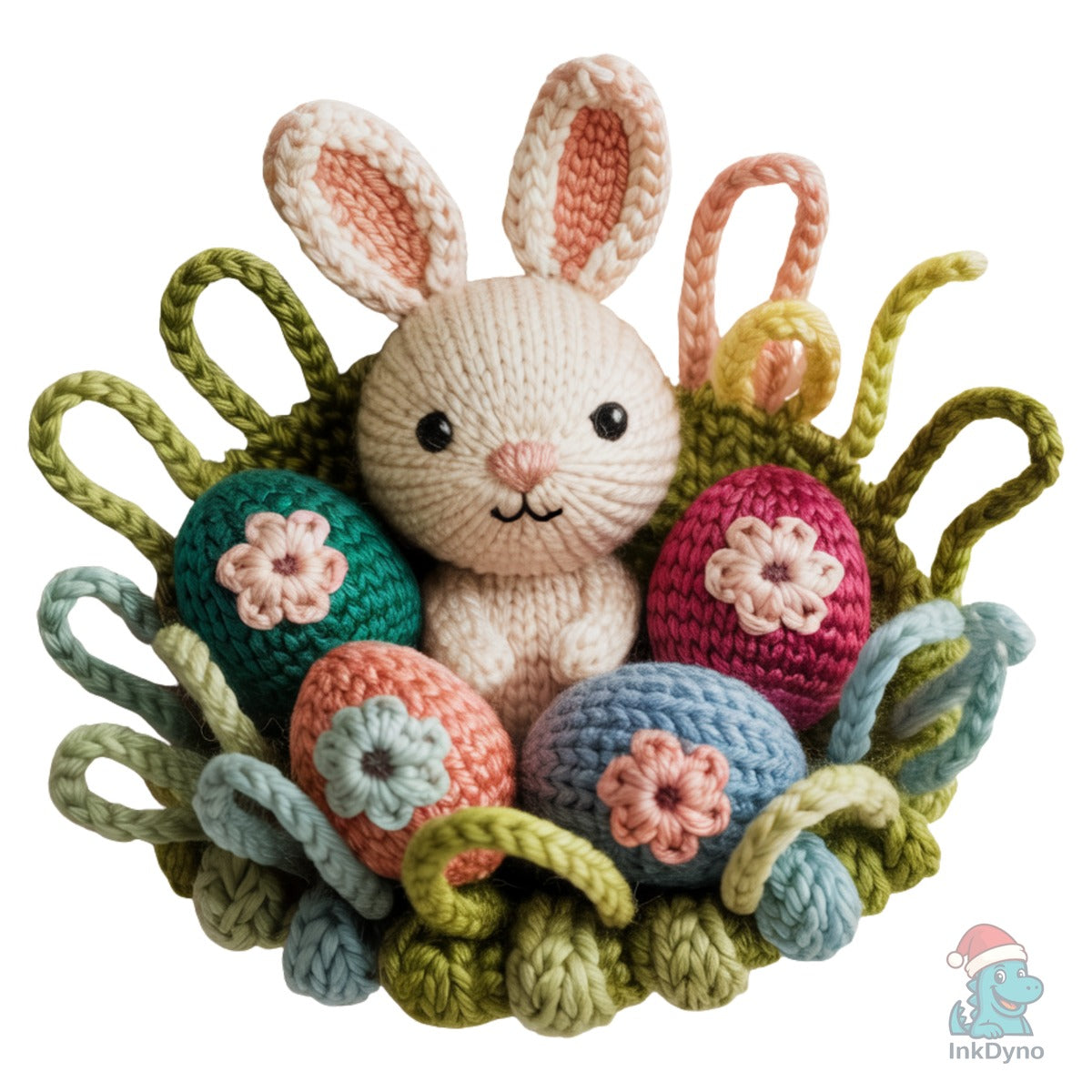 Crochet Easter Bunny Nest Embroidery