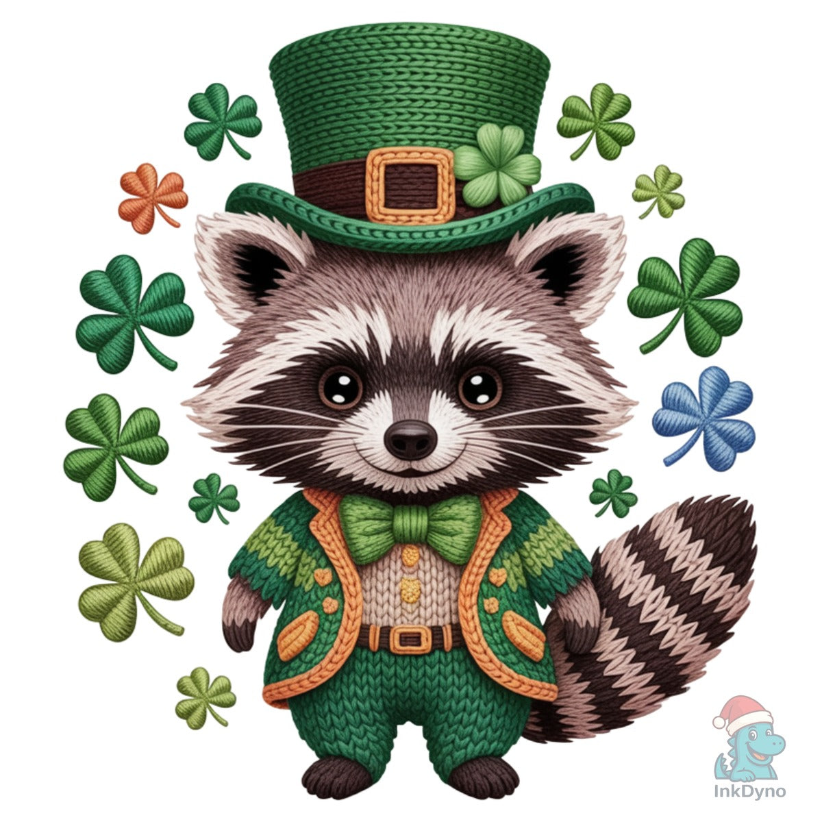 Crochet Lucky Raccoon St Patrick's