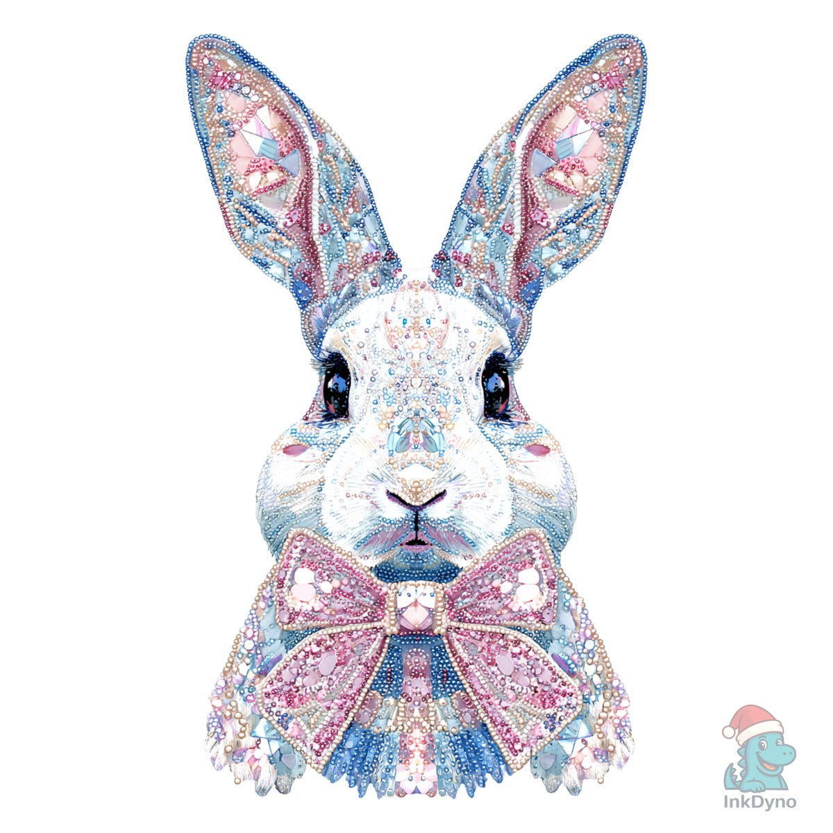 Easter Bunny Rhinestone Sparkly Bun