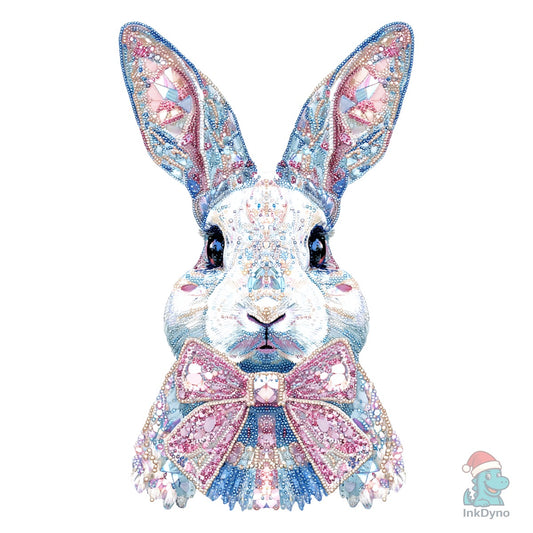 Easter Bunny Rhinestone Sparkly Bun - DTF Transfer