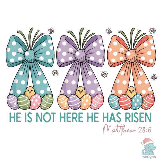 He is Not Here He Has Risen - DTF Transfer