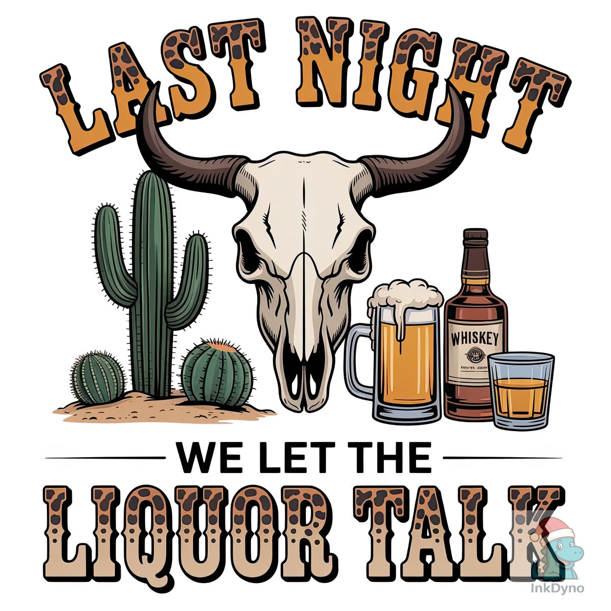Western Whiskey Beer Skull