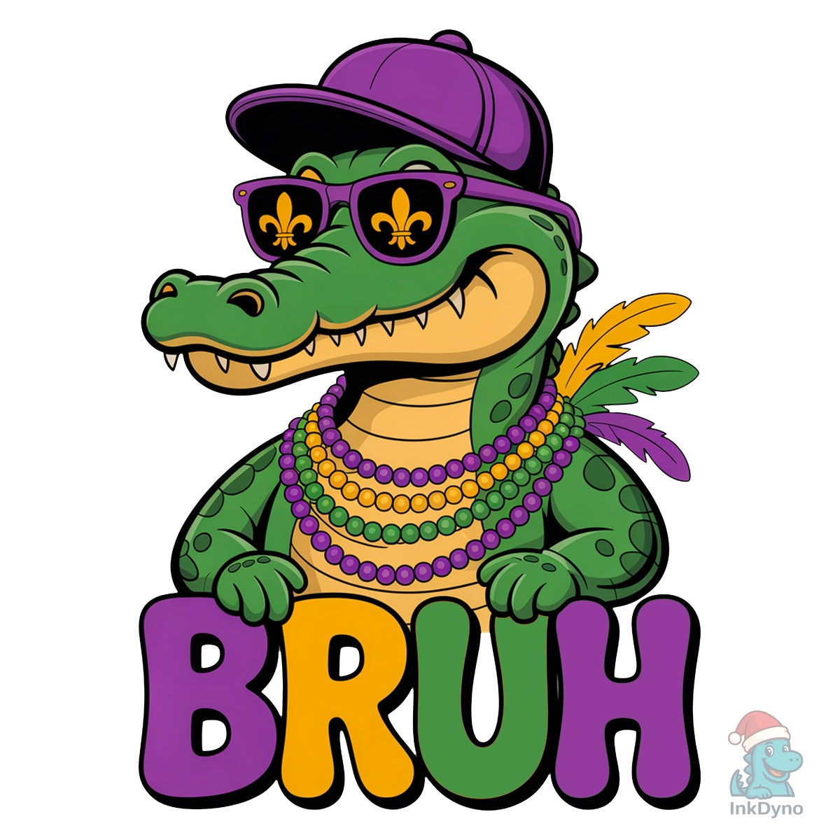 Mardi Gras Gator Bruh