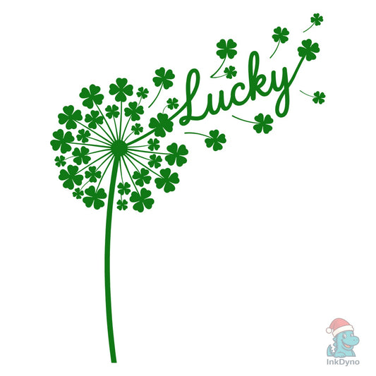 St Patrick's Day Lucky Clover Dandelion - DTF Transfer