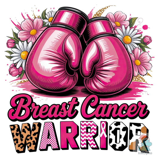Breast Cancer Warrior Sublimation Design - DTF Transfer