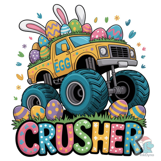 Easter Day Monster Truck Egg Crusher - DTF Transfer