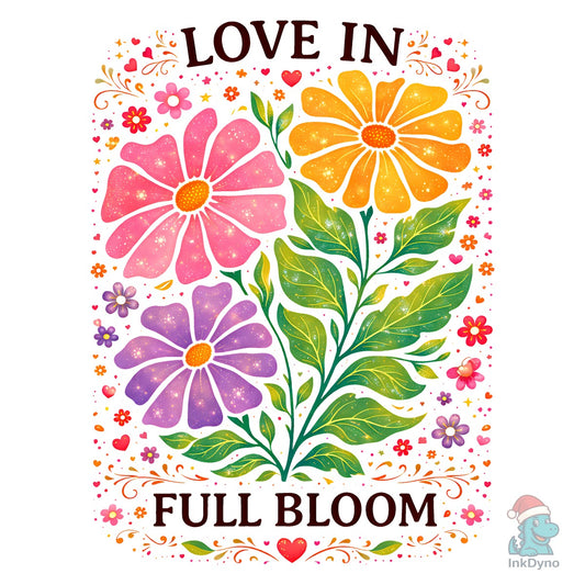 Love in Full Bloom Floral Design - DTF Transfer