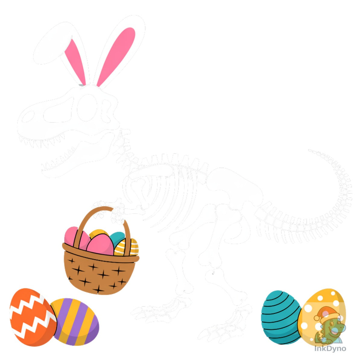 Easter Dino Skeleton T Rex Bunny