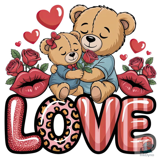 Love Bears Leopard Glitter - DTF Transfer