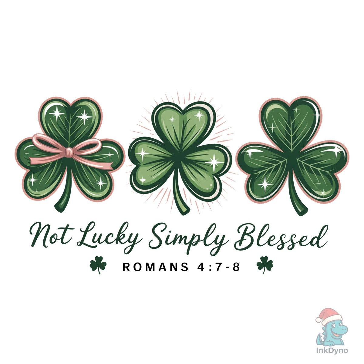 Not Lucky Simply Blessed Brushtroke