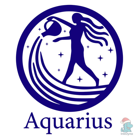 Aquarius Horoscope Sign T Shirt - DTF Transfer