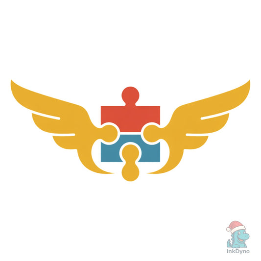 Autism Puzzle Wings Angel Wings - DTF Transfer