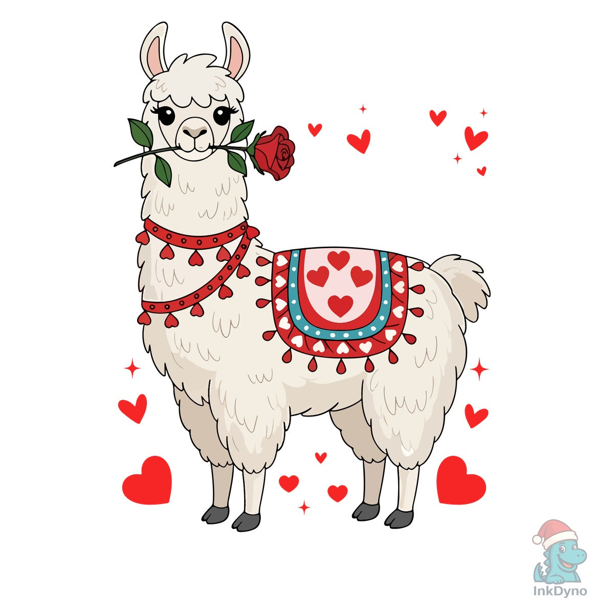 Cute Llama Valentine's Day T-Shirt