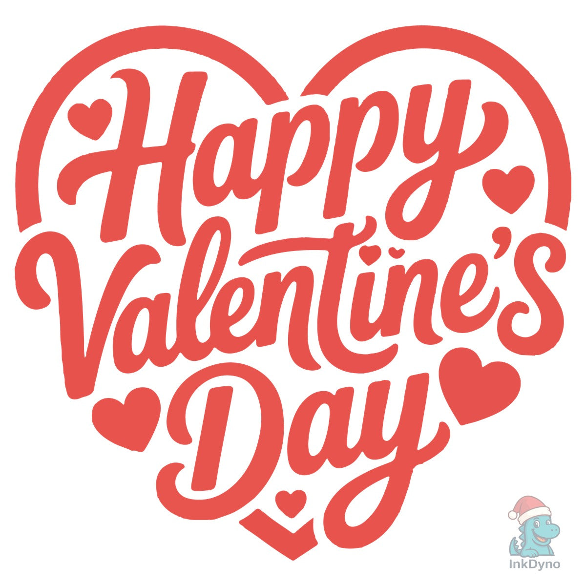 Heart Typography Valentine Design