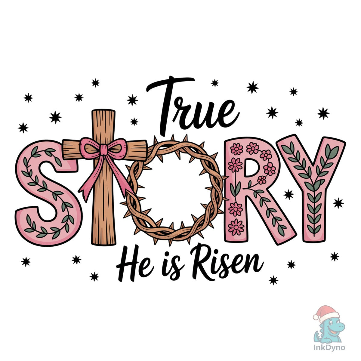 Retro Easter True Story He is Risen