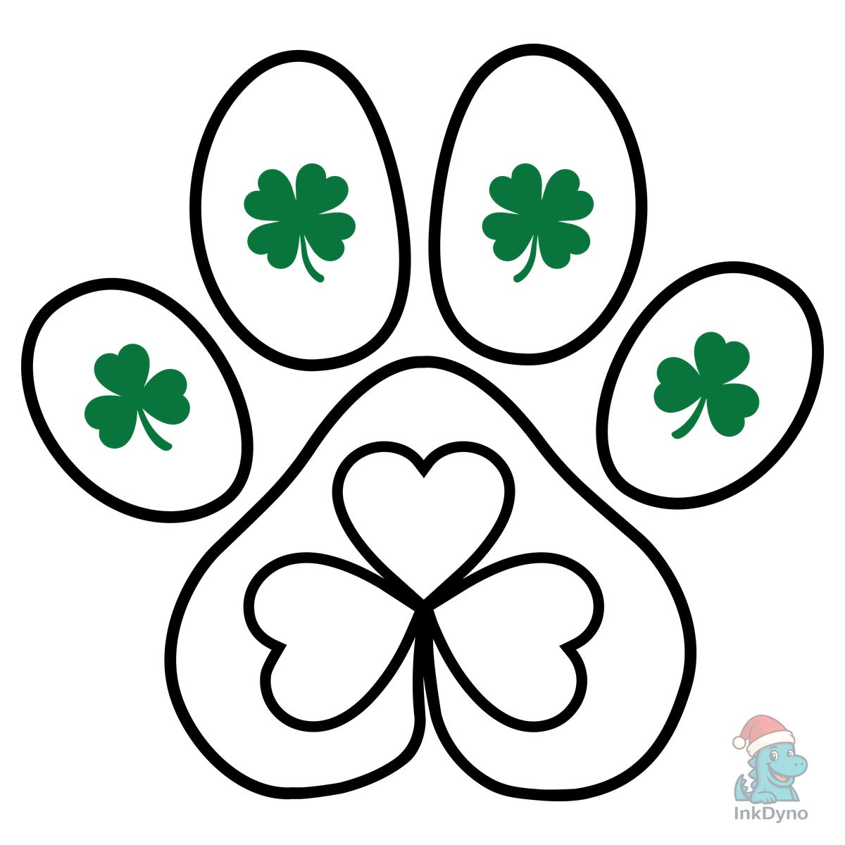 Shamrock Dog Paw St. Patrick's