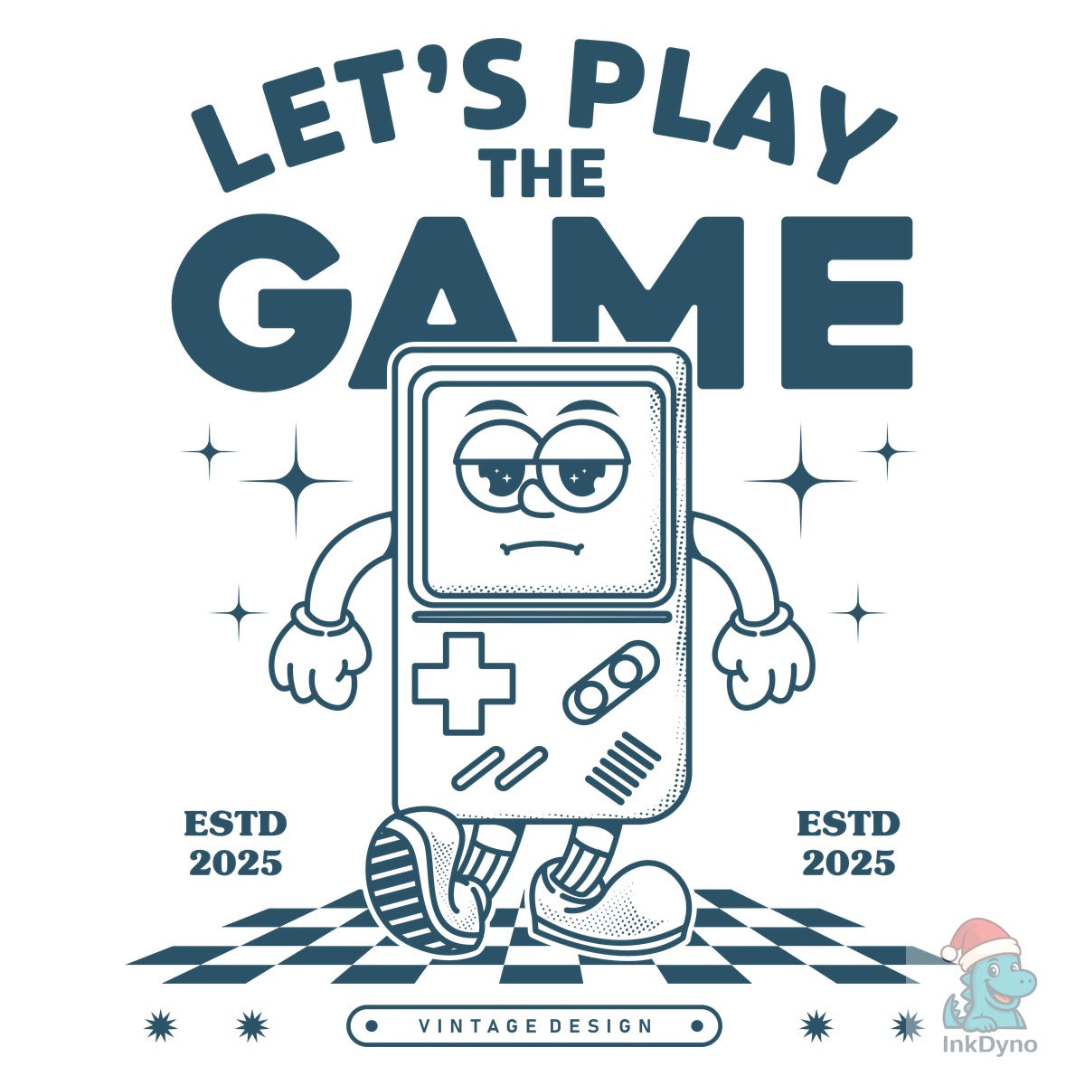 Vintage Cartoon Game Console Design