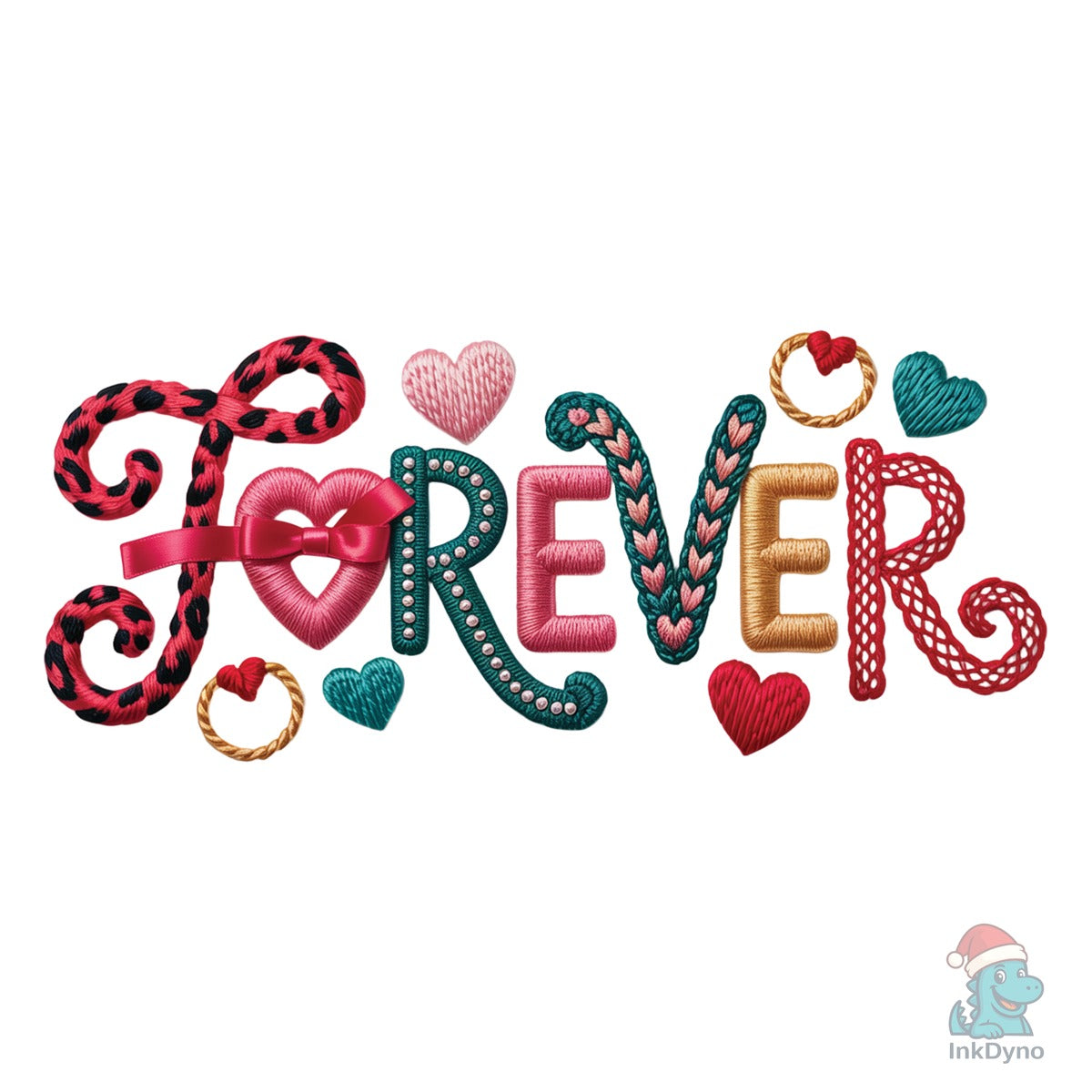 Coquette Forever Faux Embroidery