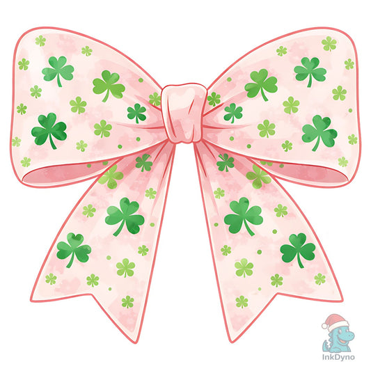 Cute Shamrock Ribbon Bow - DTF Transfer