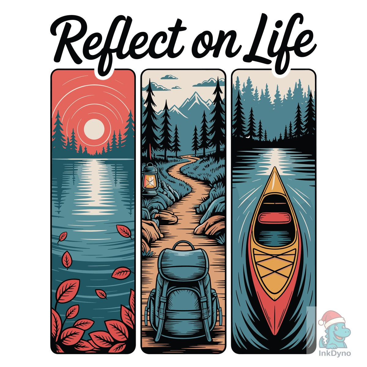 Reflect on Life Lake T-shirt Design