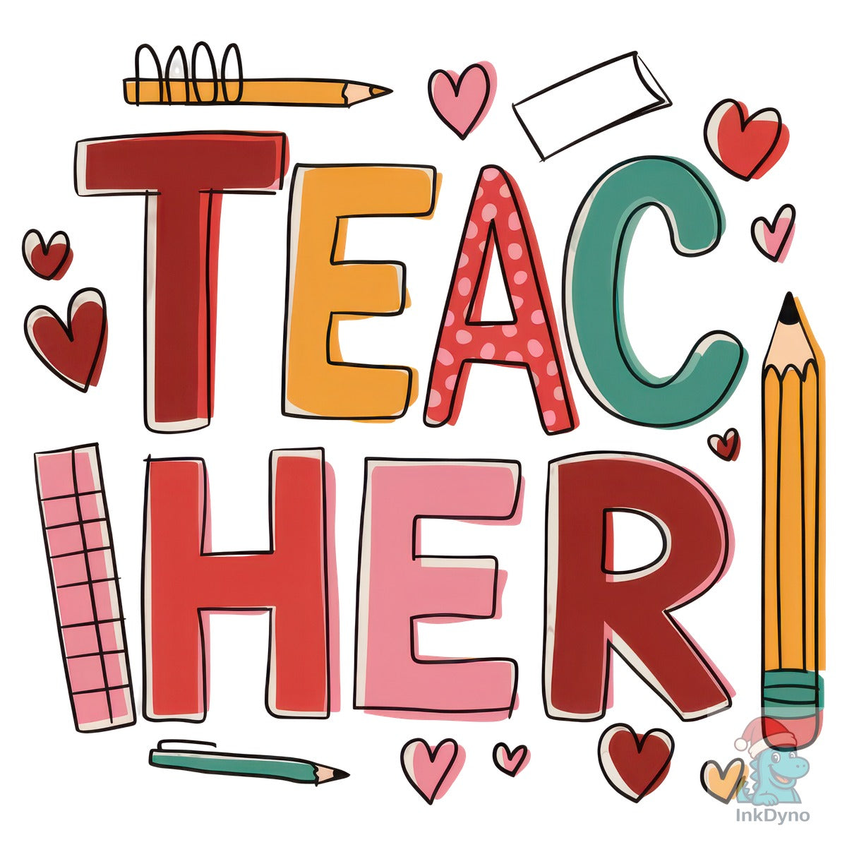 School Teacher Love Hearts