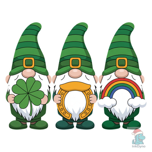 St Patrick Gnome Rainbow Gnome - DTF Transfer