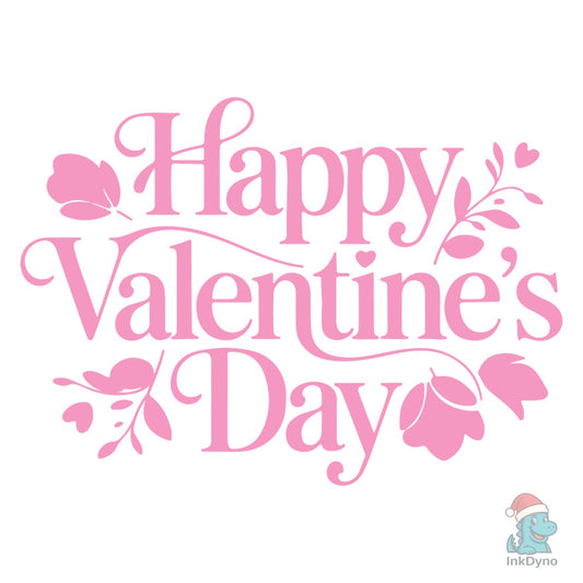 Happy Valentines Day Romantic Typography - DTF Transfer