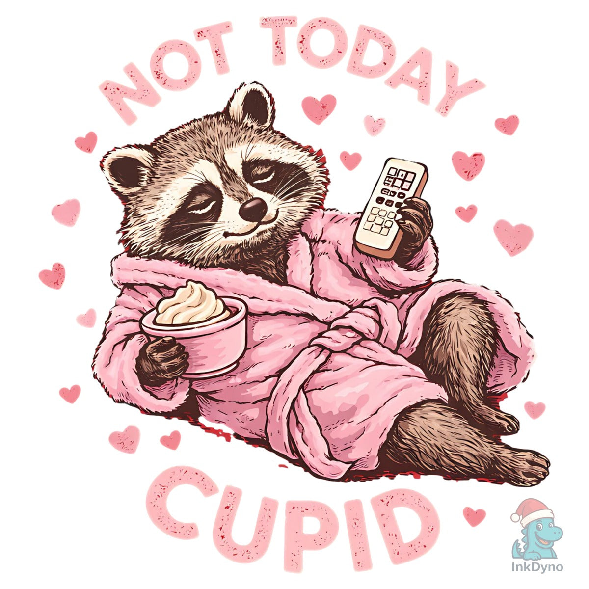 Not Today Cupid Snarky Raccoon