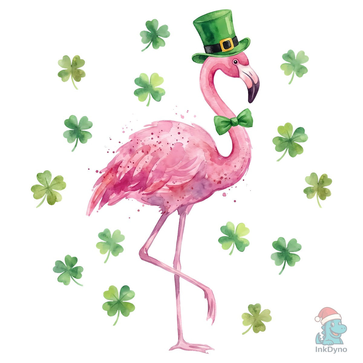St Patrick's Day Flamingo Sublimation