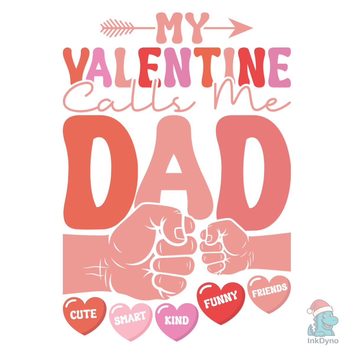 Dad Love Valentine's Day T-Shirt