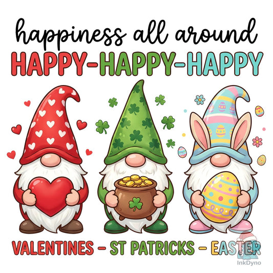Valentine's St Patrick's Eater Gnome - DTF Transfer