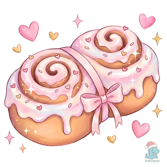 Valentine Cinnamon Roll - DTF Transfer