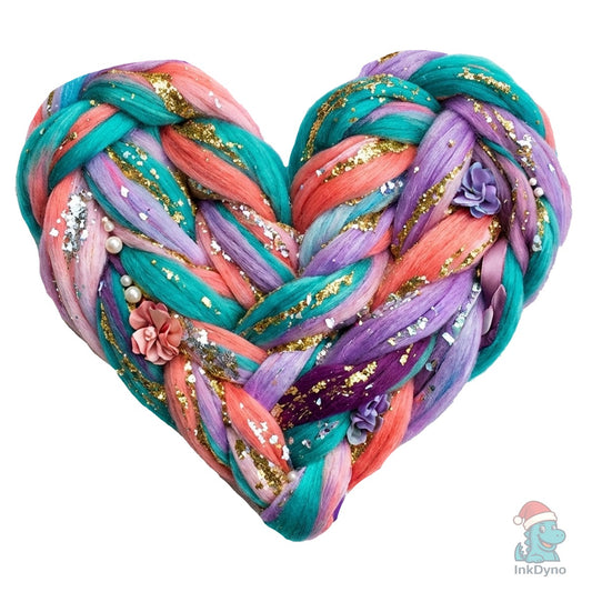 Crochet Valentines Heart Latch Hook - DTF Transfer