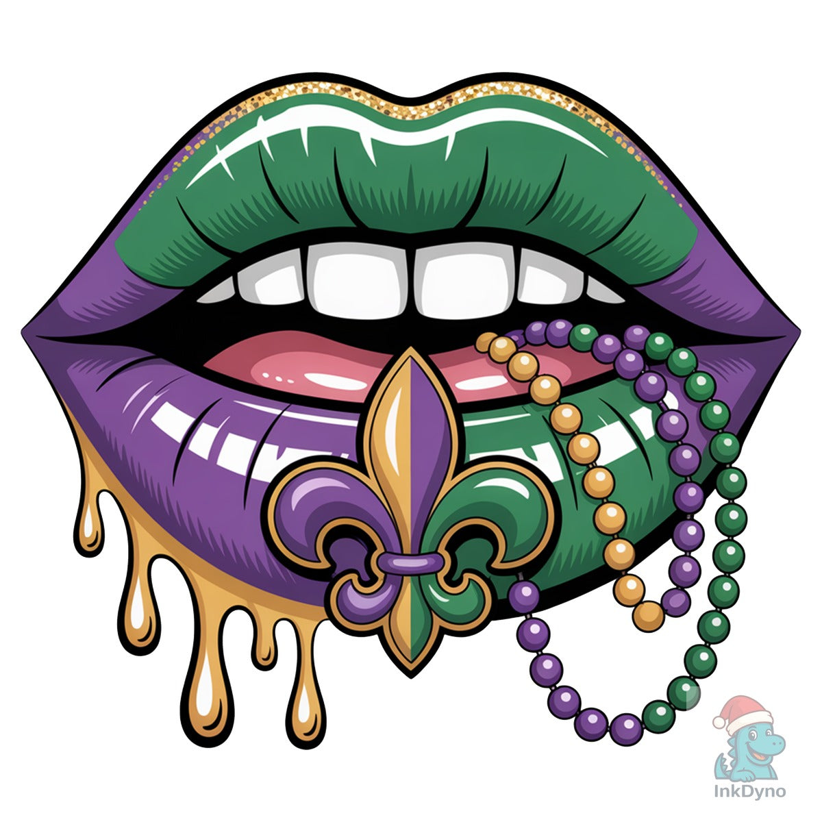 Mardi Gras Lips Cute Mardi Gras