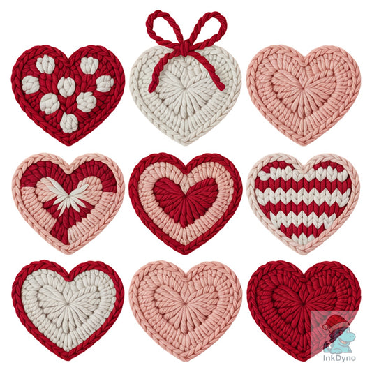 Faux Yarn Valentines Day Sublimation - DTF Transfer
