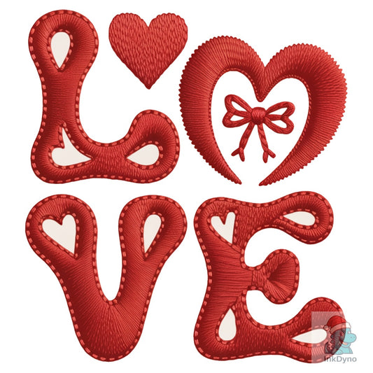 Love Valentine Heart - DTF Transfer