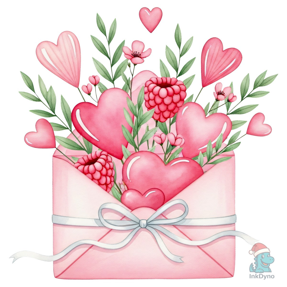 Valentine Envelope with Hearts