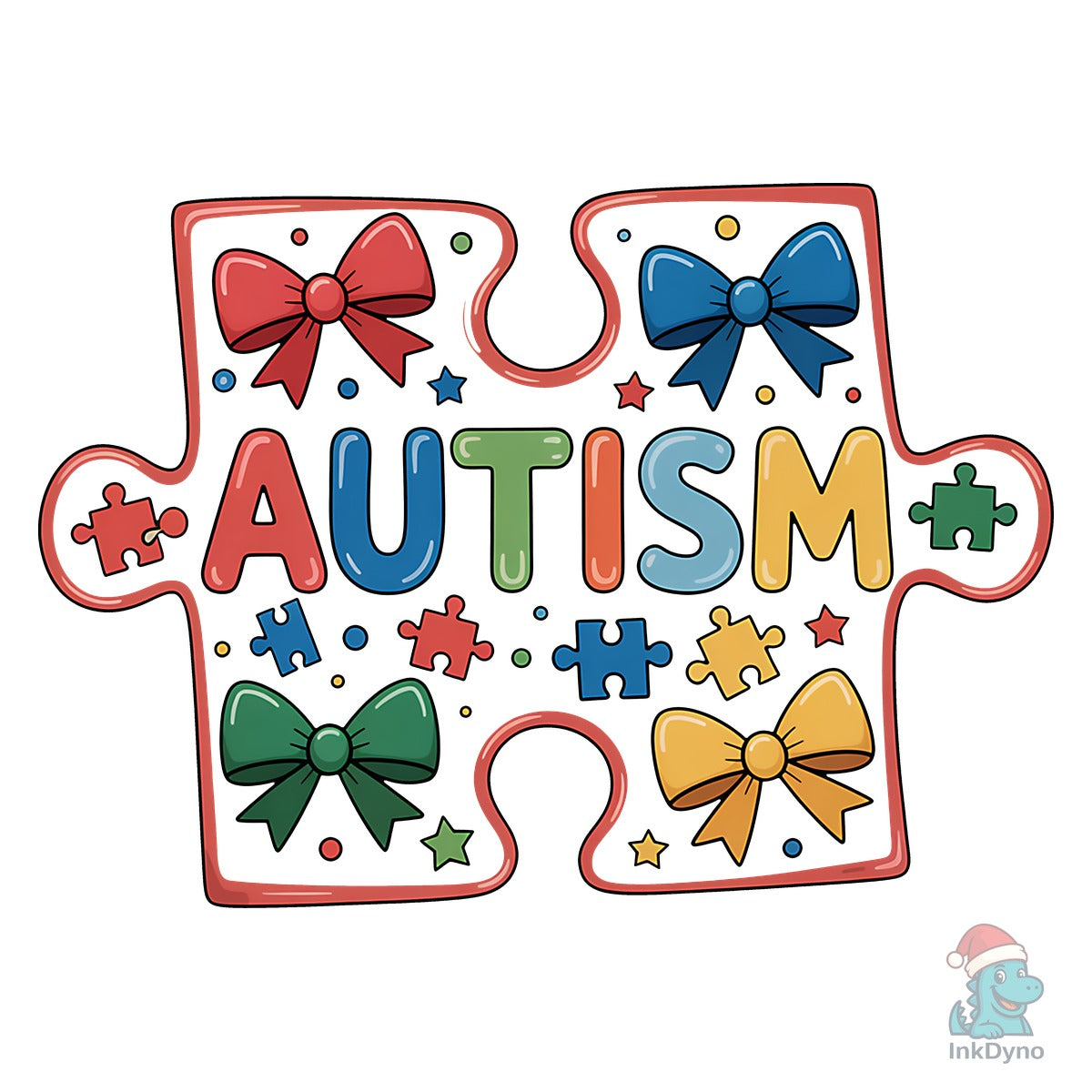 Autism Awareness Coquette Bow