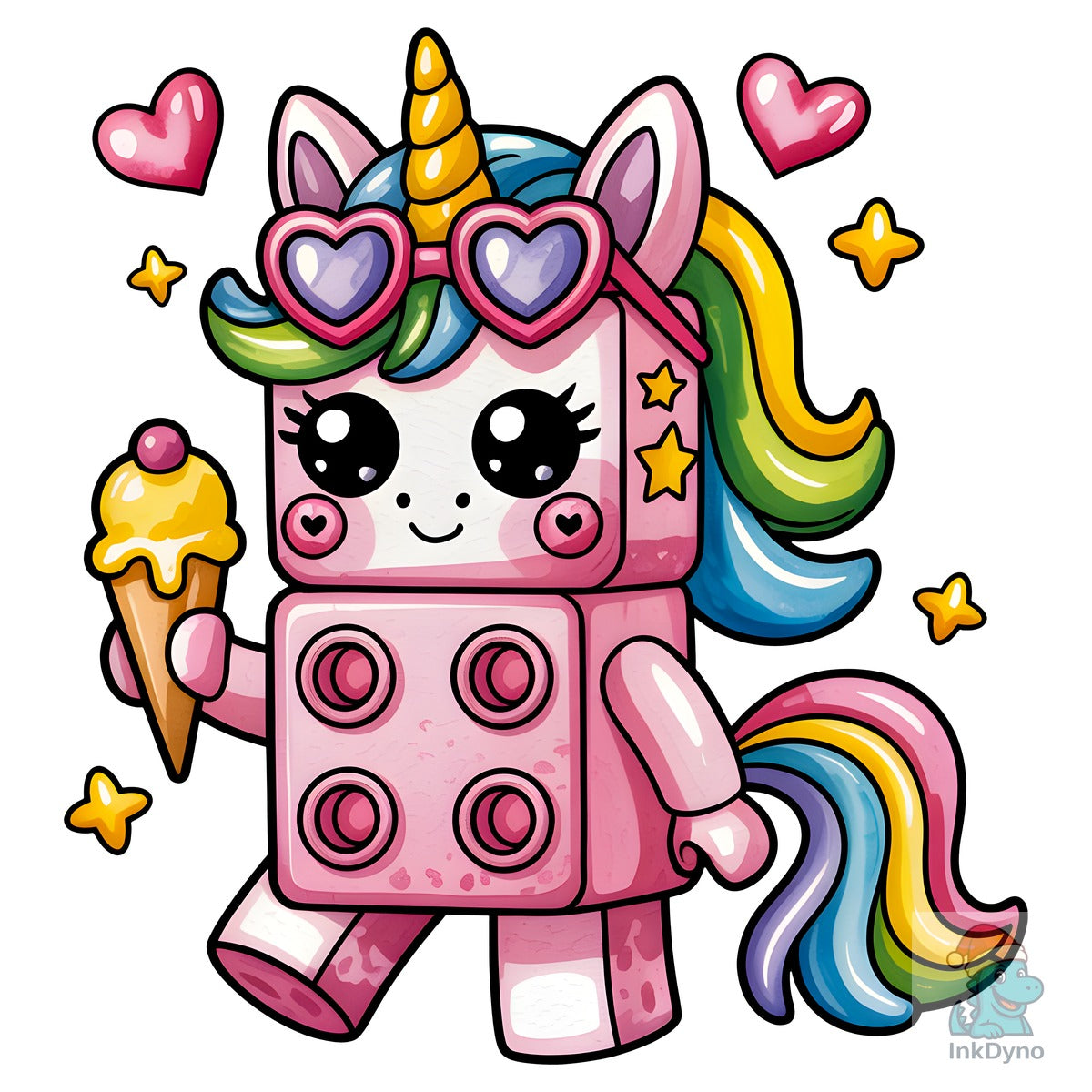 Cute Pink Unicorn Brick