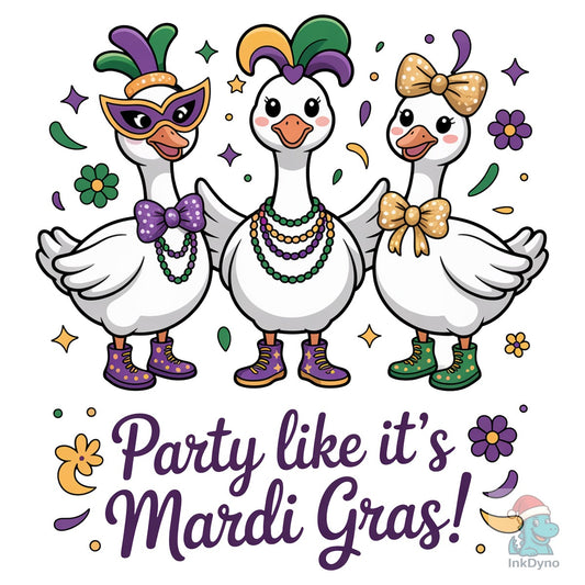 Just a Mardi Gras Goose Funny - DTF Transfer