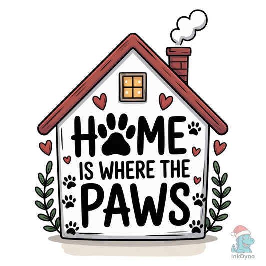Home is Where the Paws Dog Lover - DTF Transfer