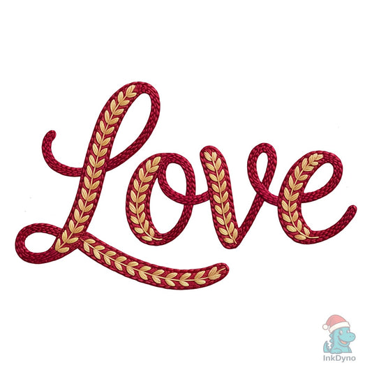 Love Crochet Faux Yarn Valentines - DTF Transfer